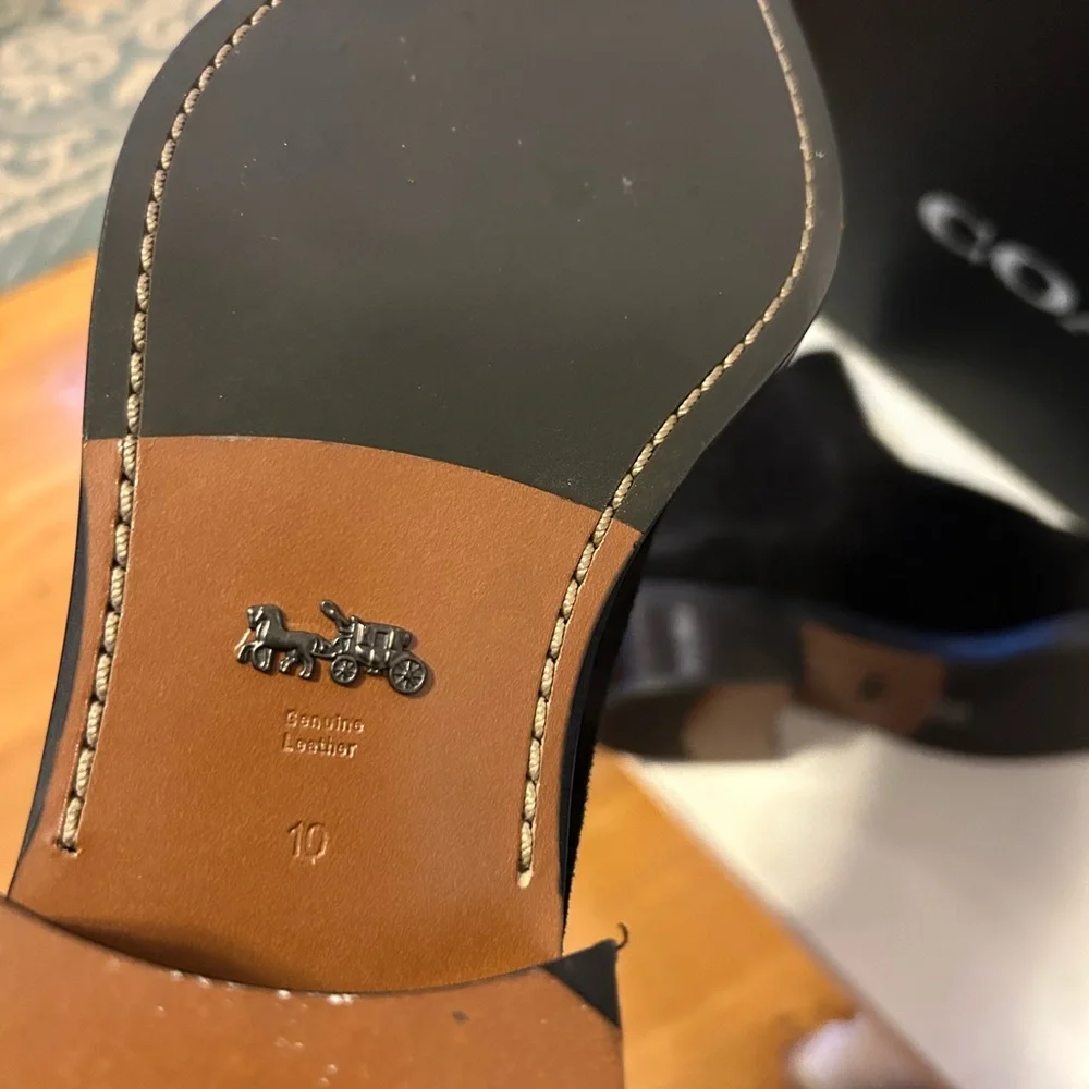 Coach Woman’s Black Suede Bowery Ankle Booties, 10 B - Picture 9 of 9